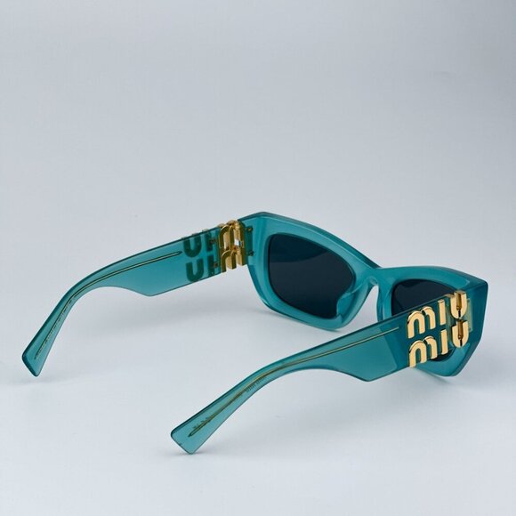 Miu Miu MU09WS 19L09T BRAND NEW Sunglasses Ivy Opal Dark Grey Rectangle Women - Picture 7 of 12